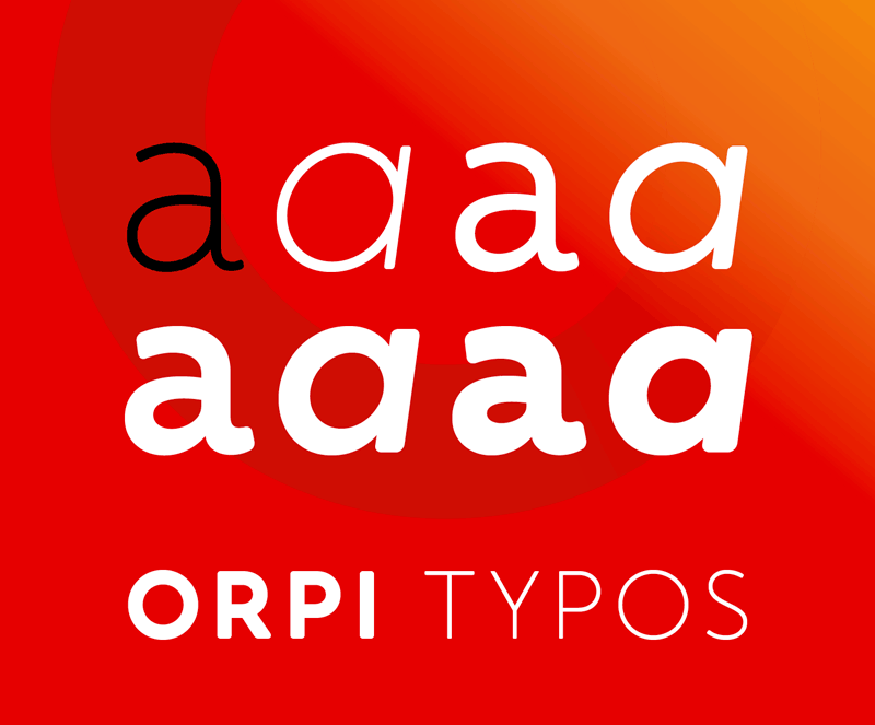 Typographies d'identité sur mesure pour Orpi.