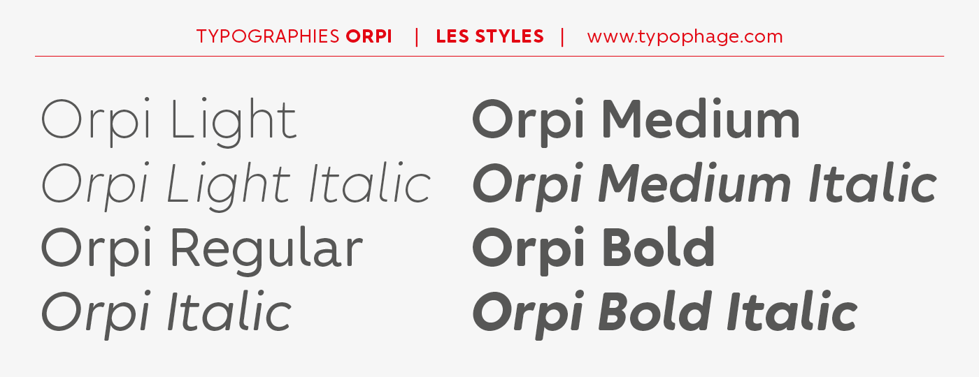 Typographies d'identité sur mesure pour Orpi.