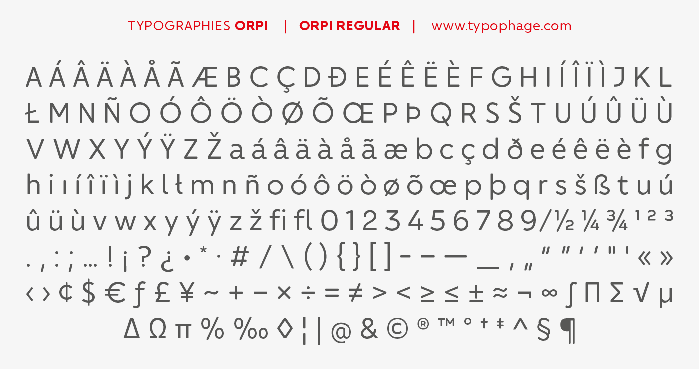 Typographies d'identité sur mesure pour Orpi.