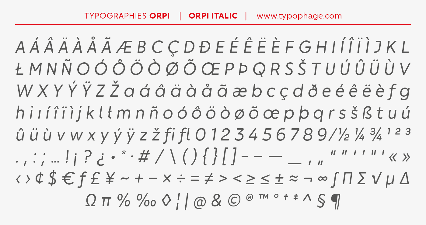 Typographies d'identité sur mesure pour Orpi.